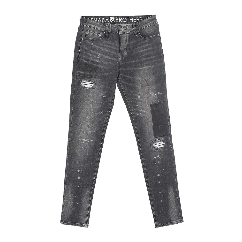 SHABAZZ

BARCELONA JEAN - BLACK DISTRESSED WASHED DENIM.  NWT.